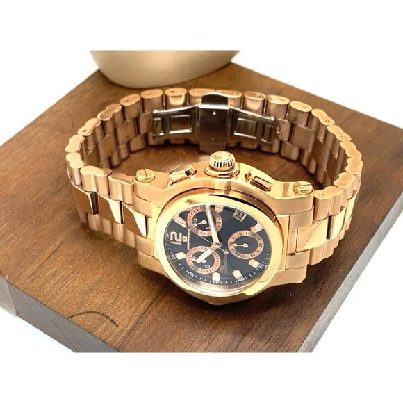 Oceanaut Men's Watch OC0827 Baccara Quartz Chronograph Rose Gold Blue Dial 41mm - Picture 8 of 14